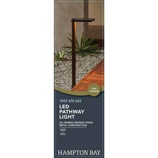 Hampton Bay Glenwood 5.6-Watt Oil Rubbed Bronze Outdoor Integrated LED Landscape Path Light JDO1501L-2