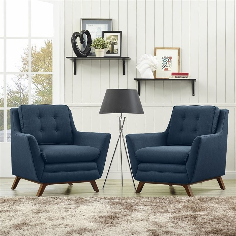 Modway Beguile 2 Piece Upholstered Fabric Living Room Set   Contemporary   Living Room Furniture Sets   by Uber Bazaar  Houzz