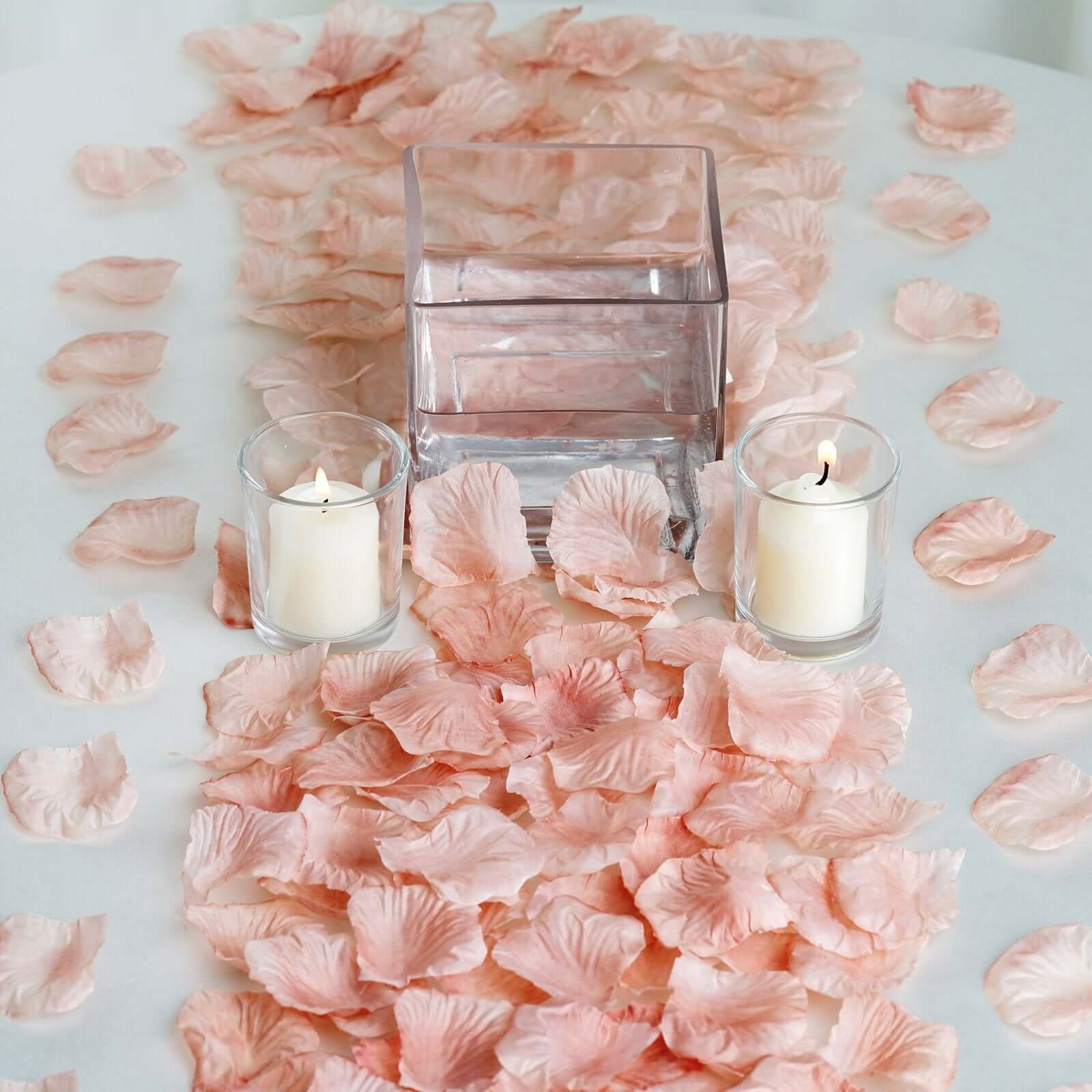 500 Pack Dusty Rose Silk Rose Petals Table Confetti or Floor Scatters