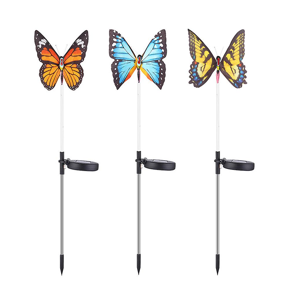 Multicolor Butterfly Solar Light With Solar Panel Ip65 Water Resistance For Garden Patio Yard Courtyard Path