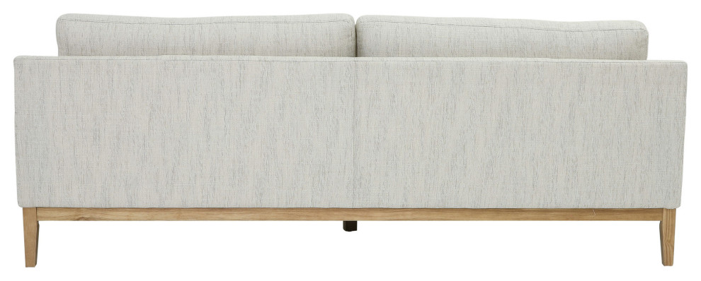 Wood  3 seater Bolstered Sofa  Beige Kd   Transitional   Sofas   by Kolibri Decor  Houzz