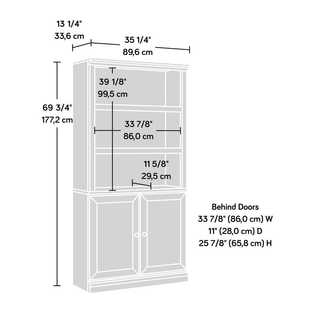 SAUDER Sindoori Mango 5-Shelf Bookcase with Doors 426414