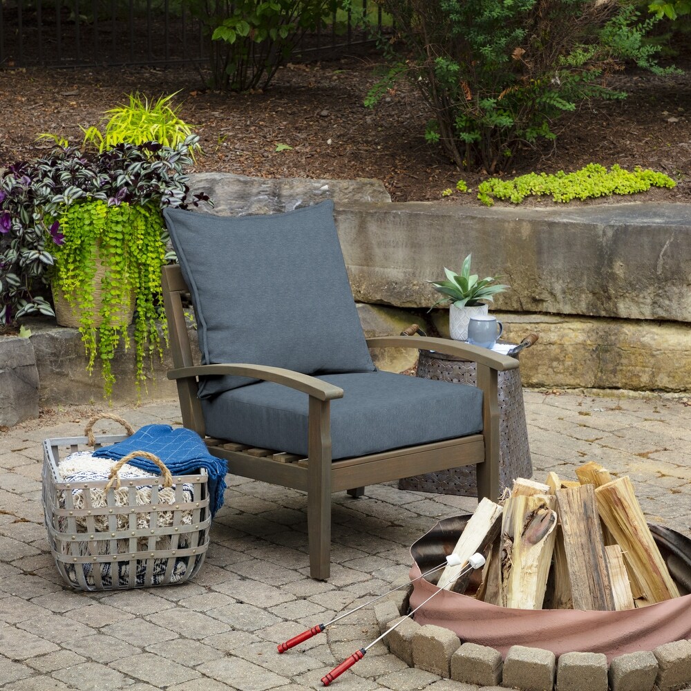 Arden Selections denim alair Outdoor Deep Seat Cushion Set   24 W x 24 D in.