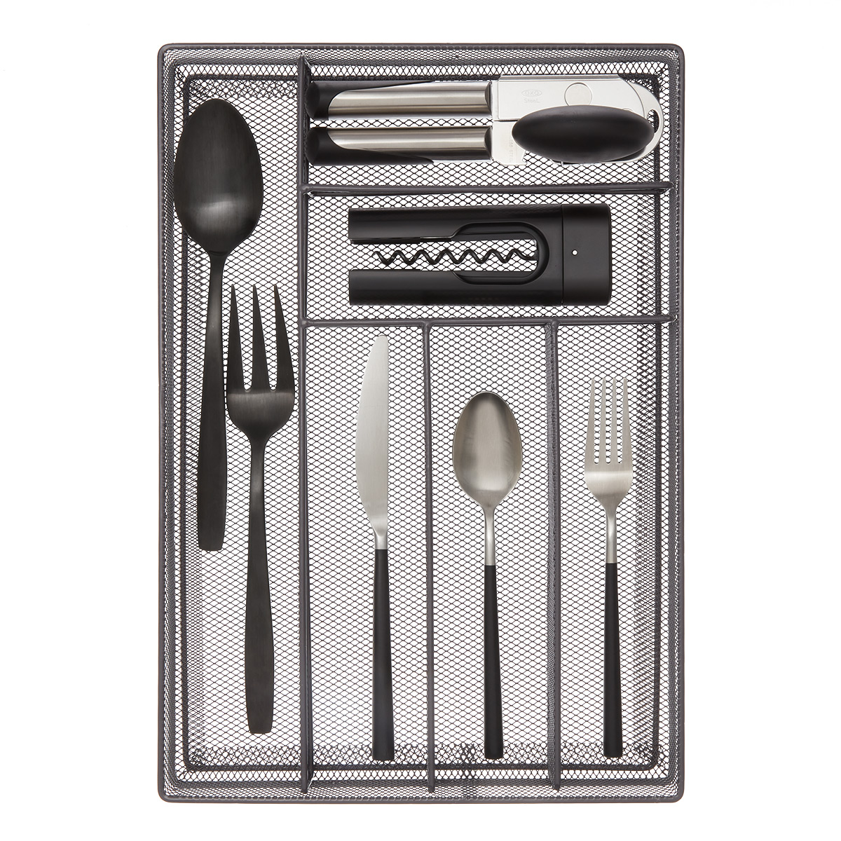 Graphite Mesh Cutlery Trays