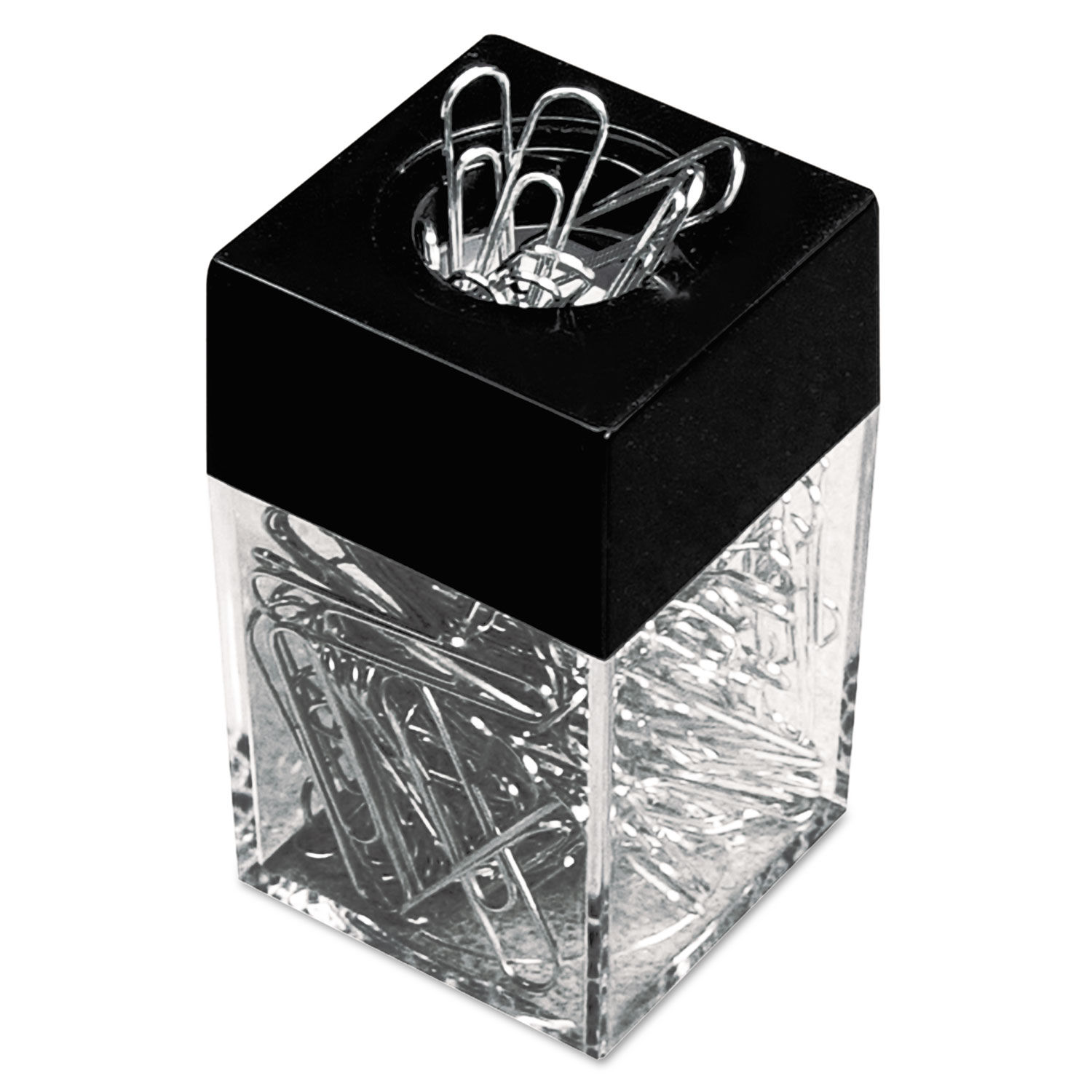 Paper Clips with (1) Magnetic-Top Desktop Dispenser by Universalandreg; UNV72211