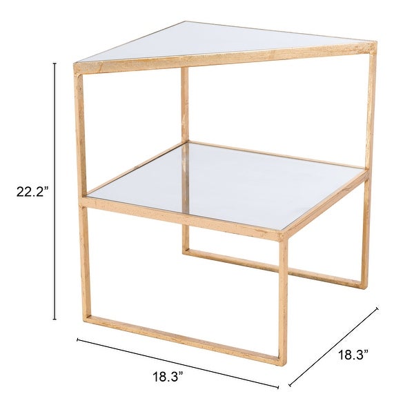 Planes Side Table Gold - 18.3