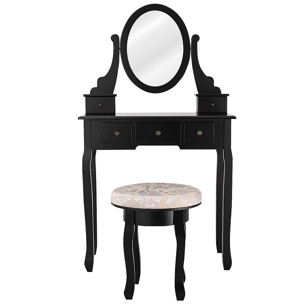 Vanity Makeup Table Set Bedroom Furniture with Padded Stool