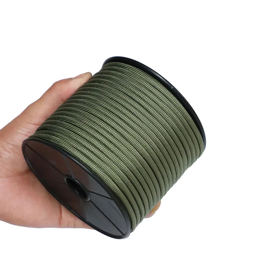 Outdoor Camping Hiking 4mm 550lb Paracord 9 Core Strand Rope Each Spool 100 Meters/Spool