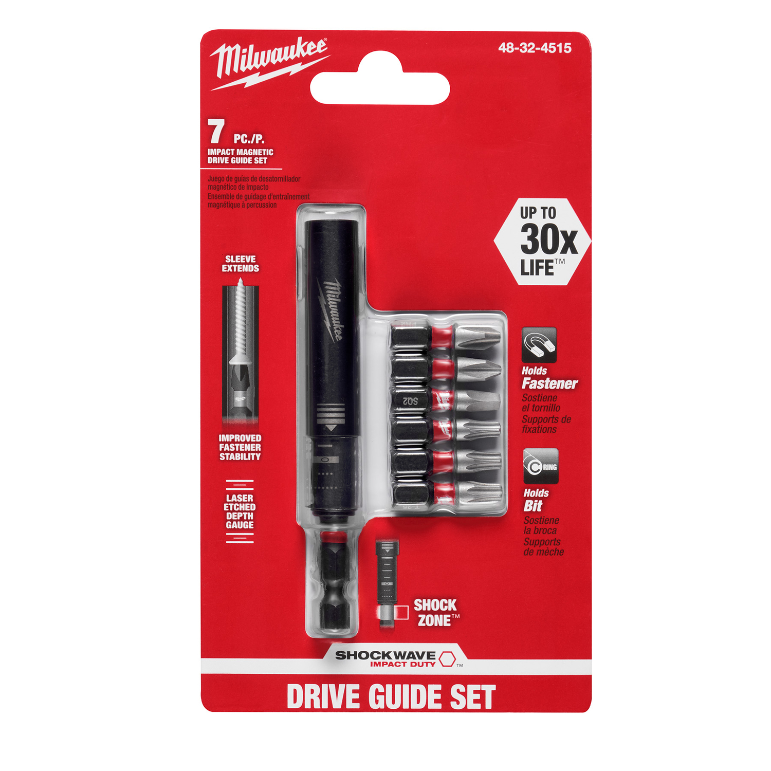 MW Shockwave Assorted 3 in. L Magnetic Drive Guide and Bit Set Alloy Steel 7 pc