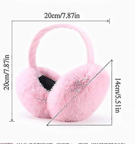 Winter Earmuffs Faux Fur Warm Earmuffs Cute Foldable Outdoor Earmuffs Women Girls White (1pcs)