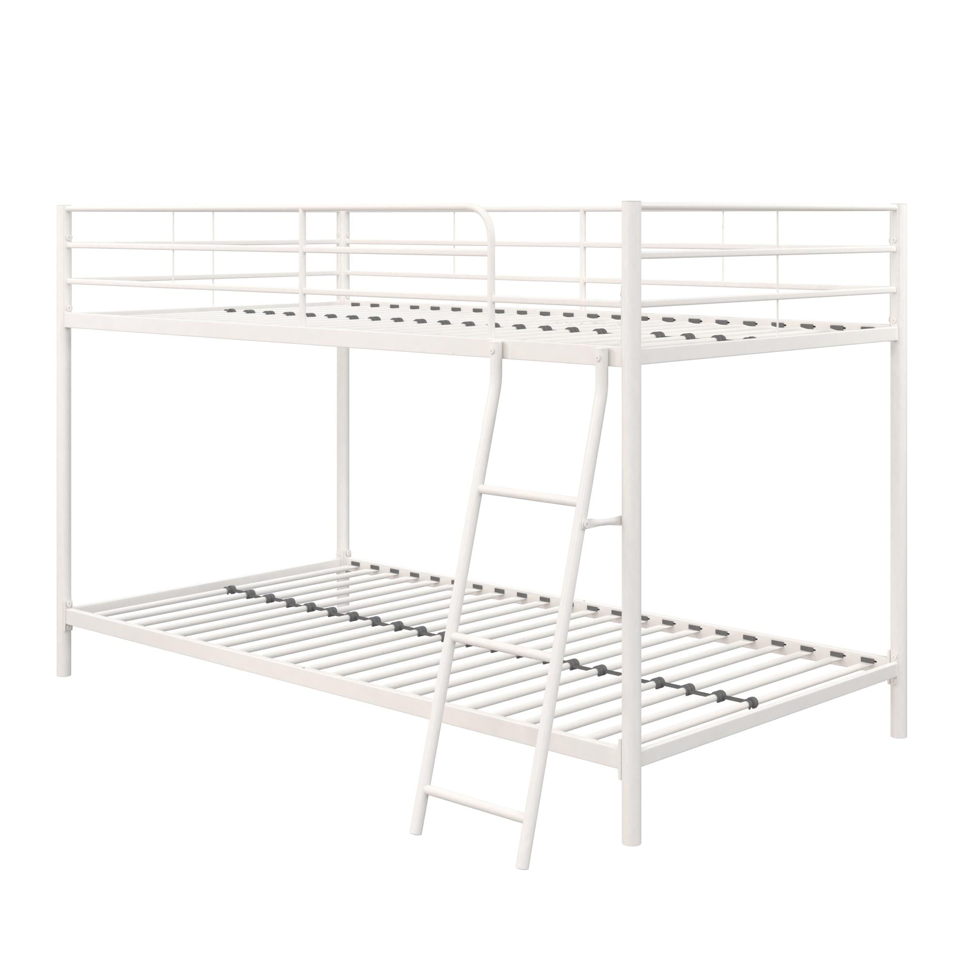 Mainstays Small Space Junior Twin over Twin Metal Bunk Bed, Off White