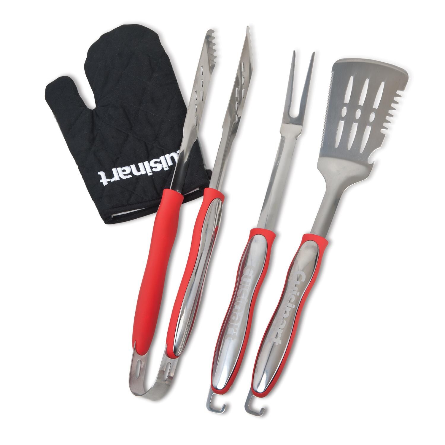 Cuisinart 4-Piece Grill Tool Set With Grill Glove