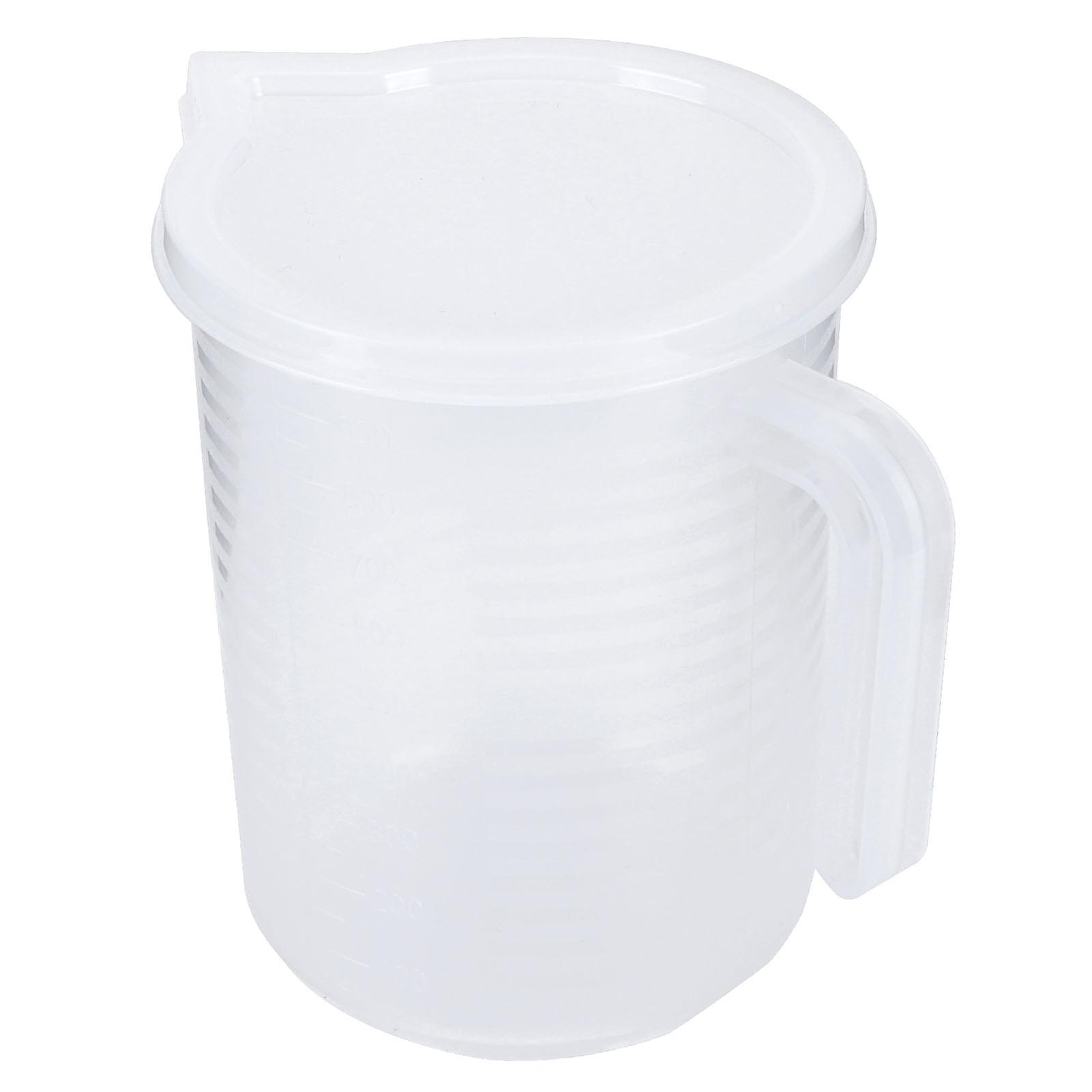 500ml/1000ml Clear Plastic Measuring Cups With Lid Kitchen Cooking Baking Accessaries 1000ml