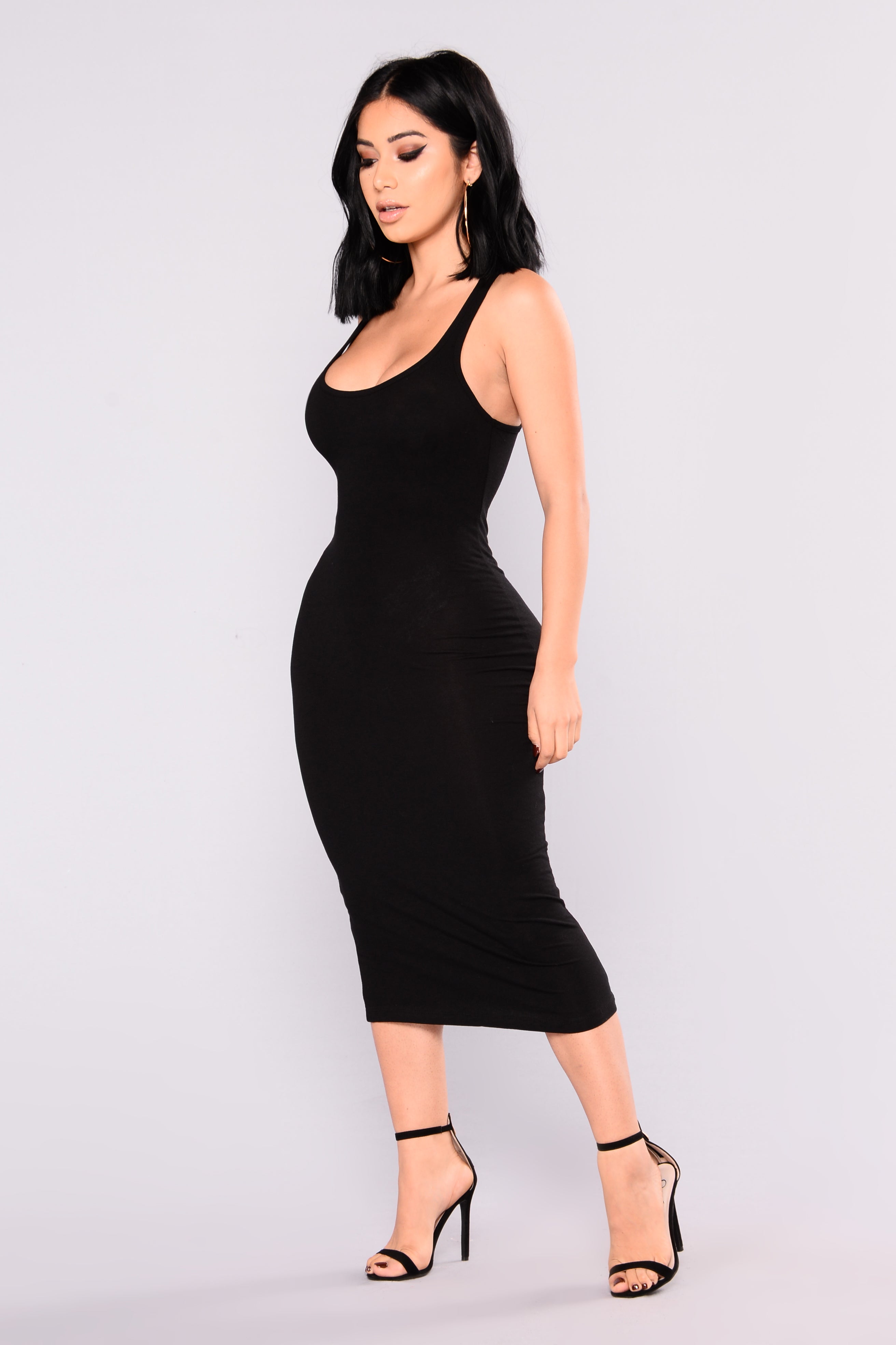 Breyanda Midi Dress - Black