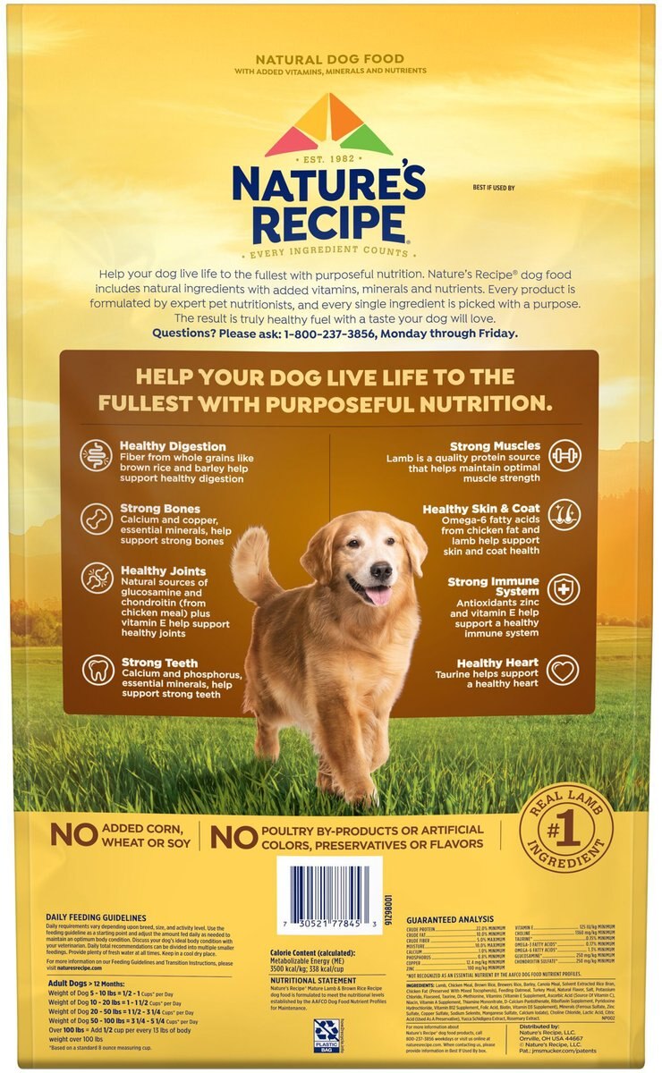 Nature's Recipe Mature Lamb and Brown Rice Recipe Dry Dog Food