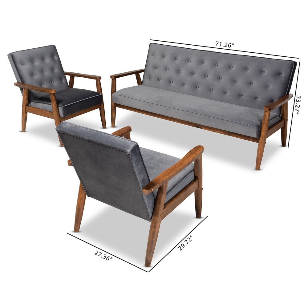 Carson Carrington Brovalla 3 piece Living Room Set