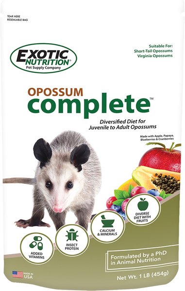 Exotic Nutrition Opossum Complete Opossum Food， 1-lb bag