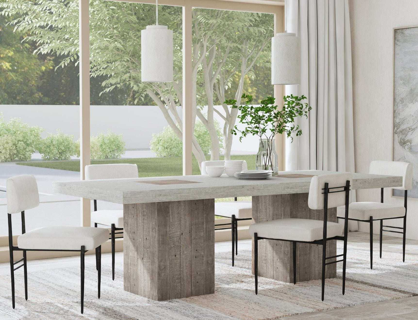 Phoenix Gray 94 Dining Table