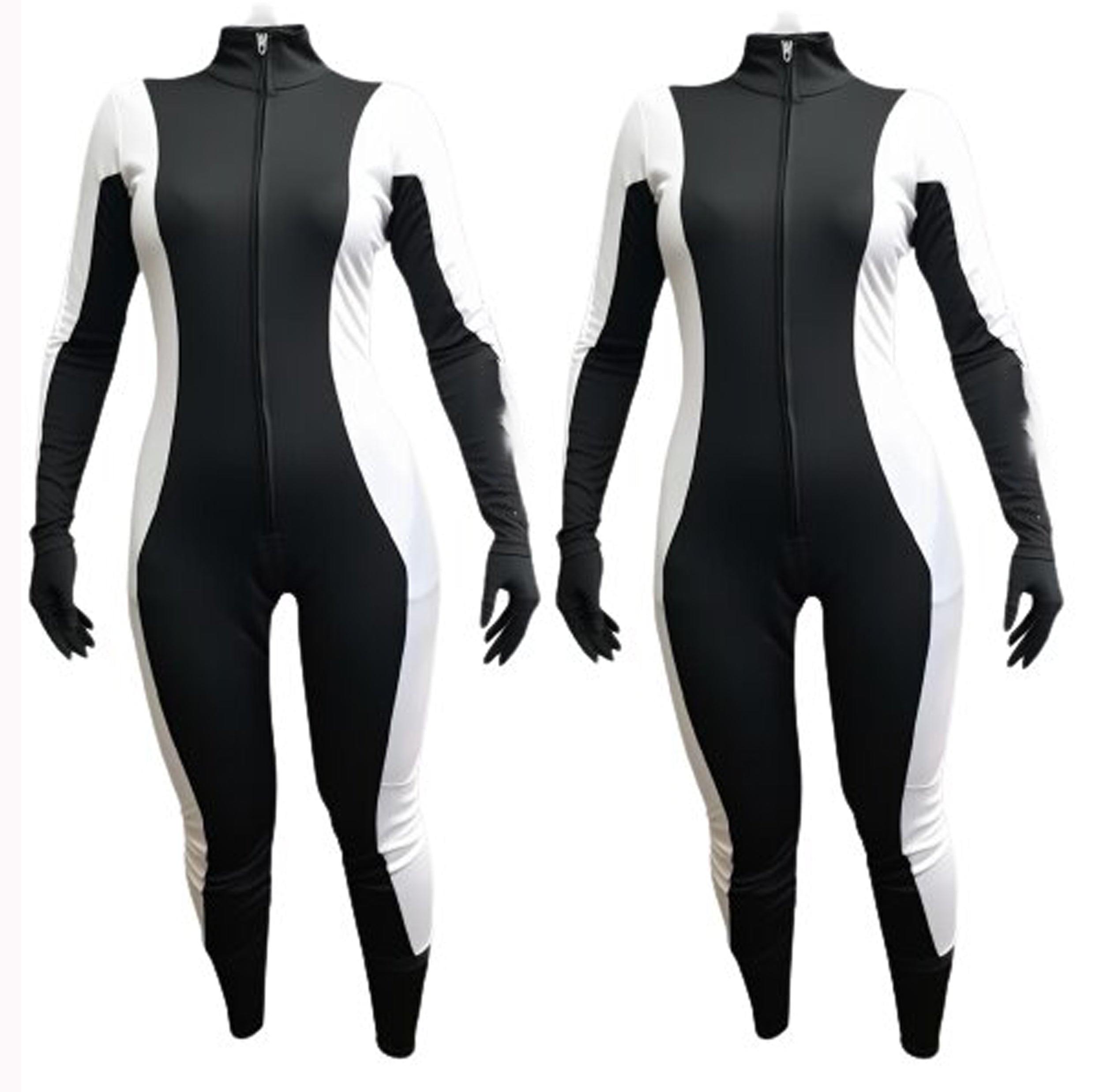 Unique design black and white  skydiving jumpsuit spandex， lycra