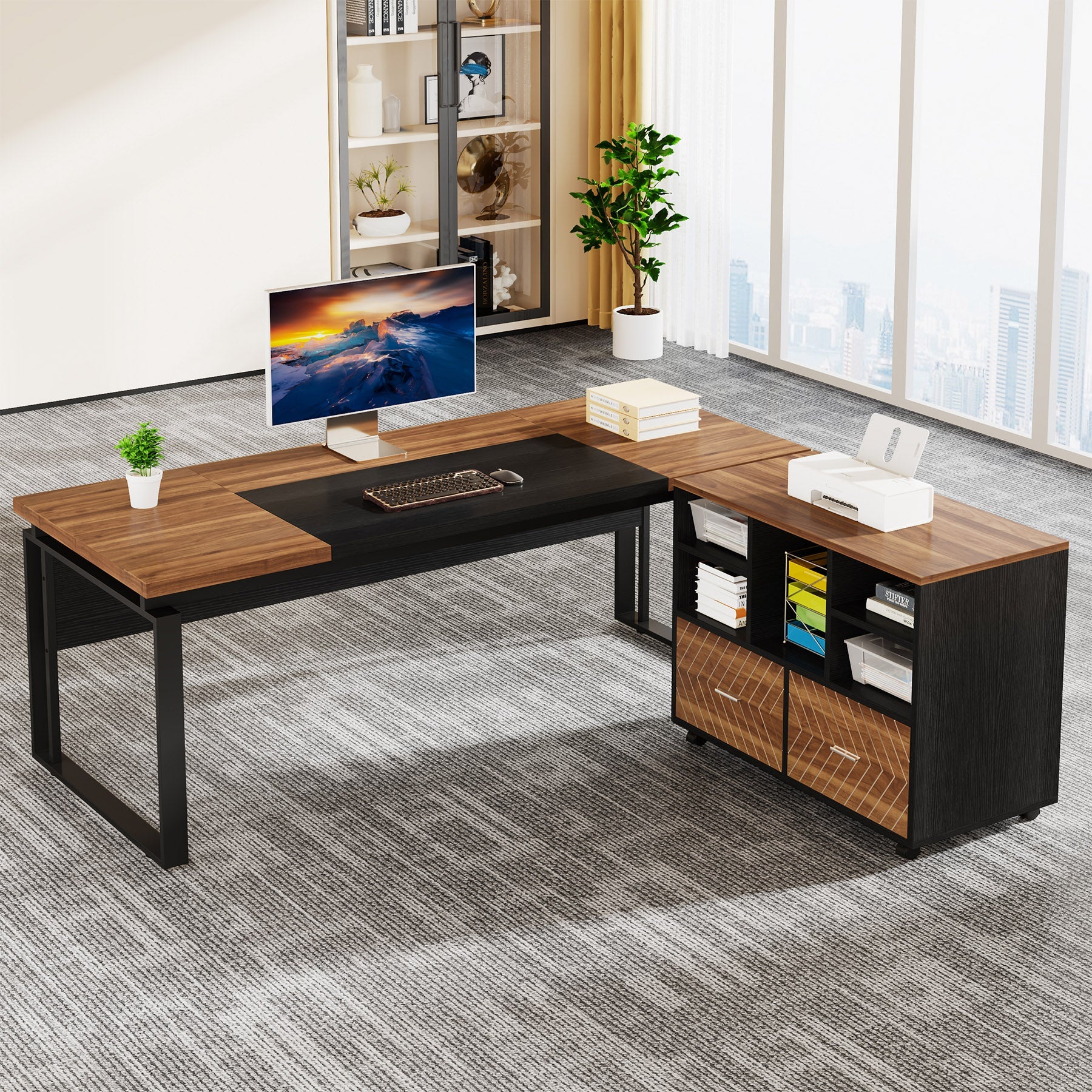 L-Shaped Executive Desk, 63