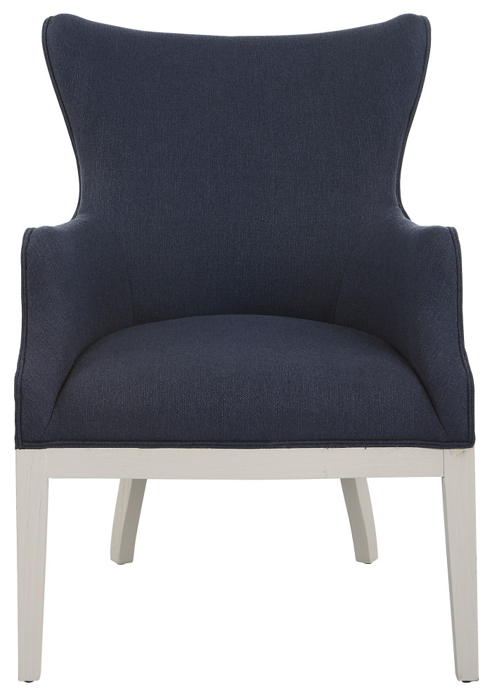 Uttermost Gordonston Blue Fabric Accent Chair   Modern   Armchairs And Accent Chairs   by Zin Home  Houzz