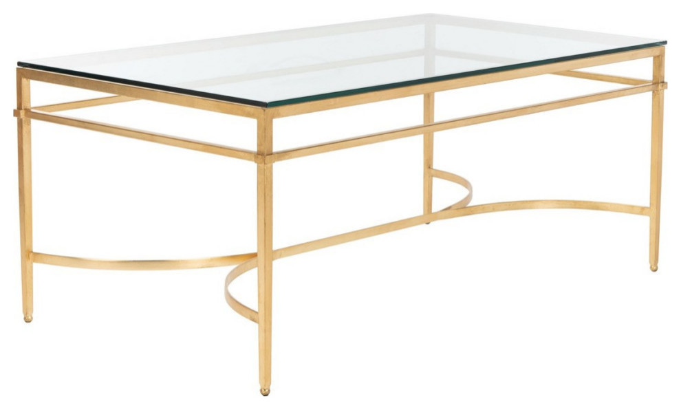 Gatti Antique Gold Glass Cocktail Table   Contemporary   Coffee Tables   by Rustic Home Furniture Deco  Houzz