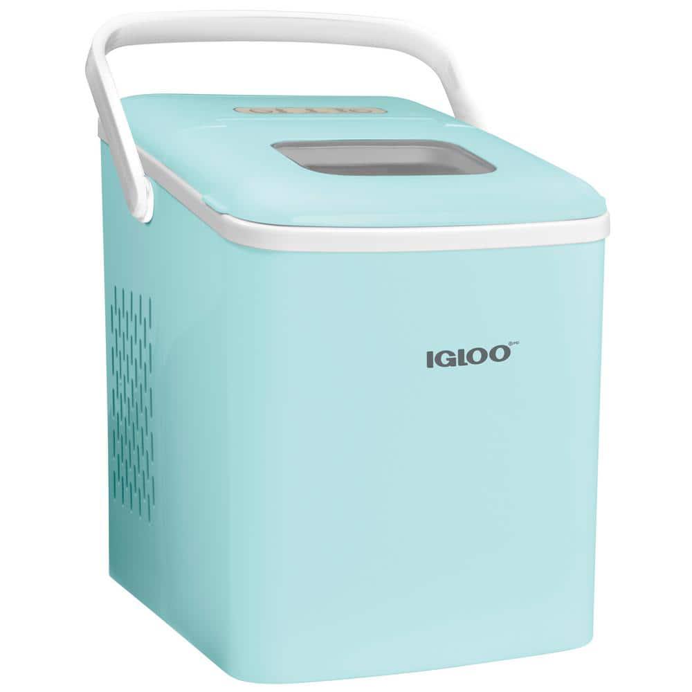 IGLOO 26 lbs Portable Ice Maker with Handle in Aqua