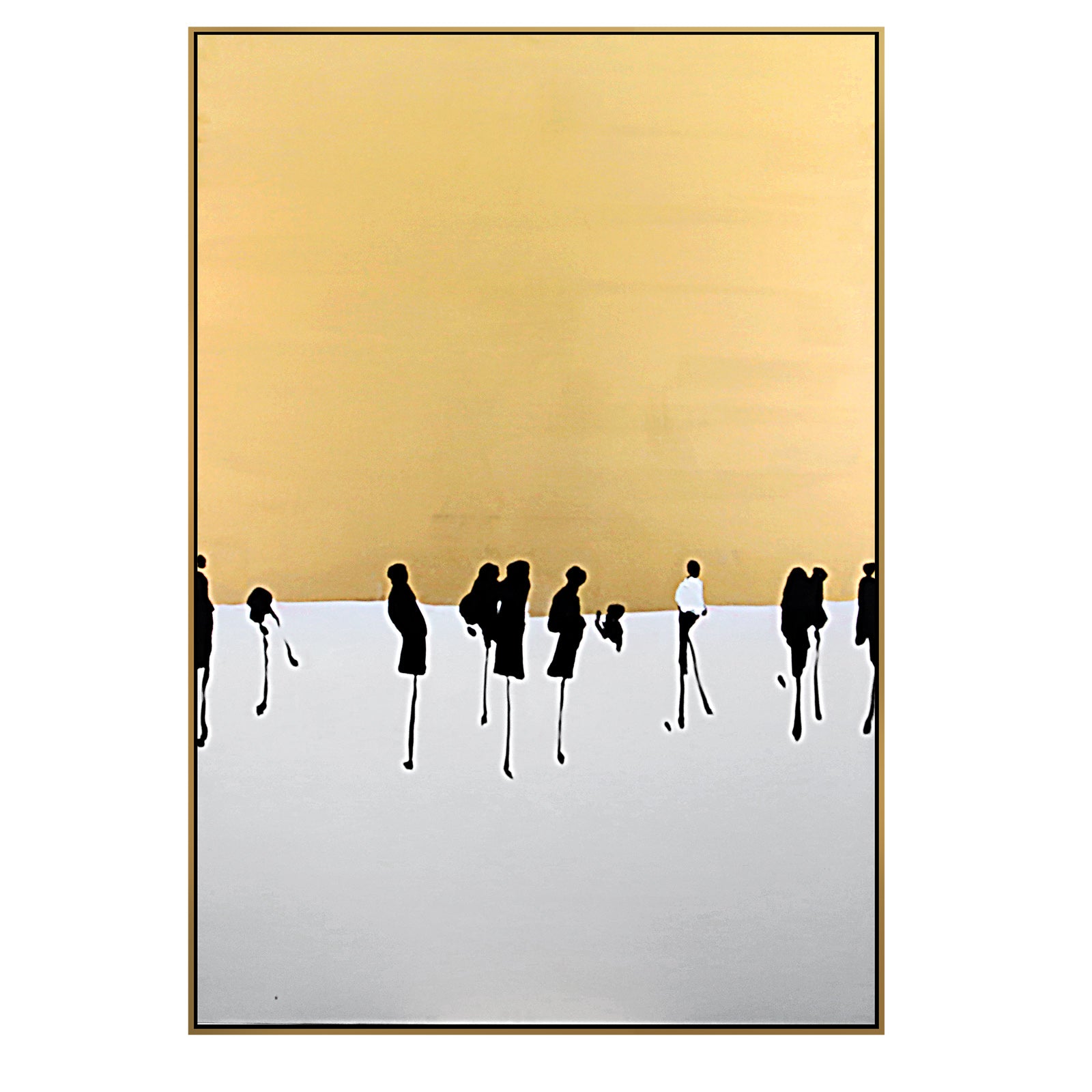 Golden Sky Hand Painted Art Painting With Frame 130X90 Cm Soap0103