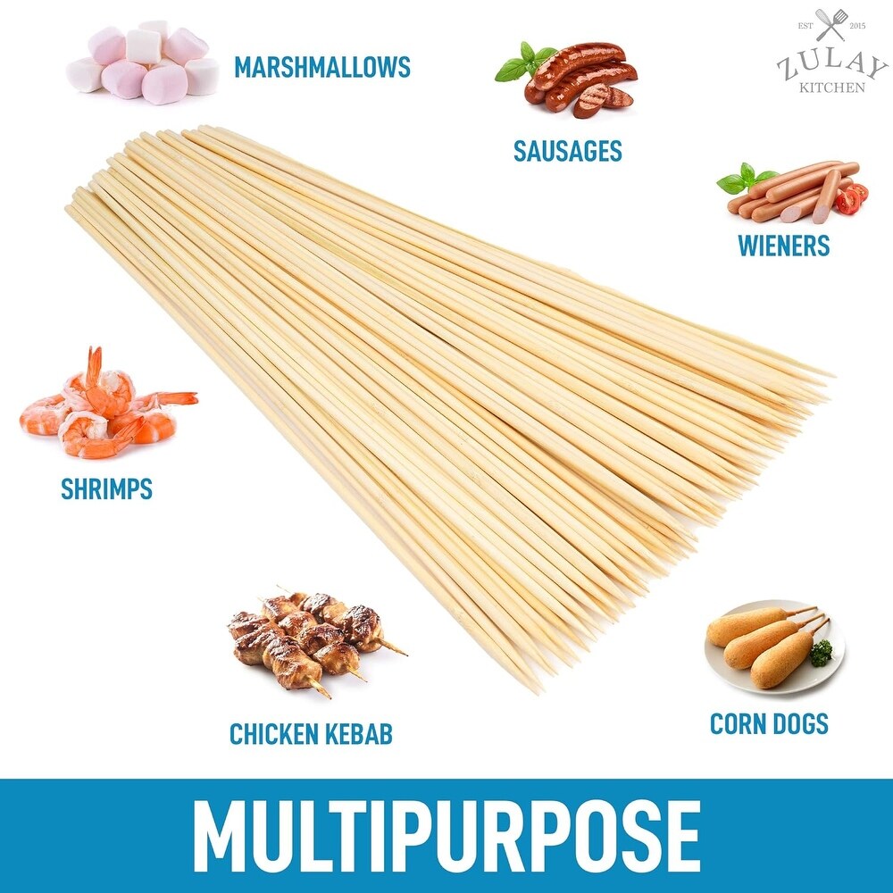 Zulay Kitchen Authentic Bamboo Marshmallow Smores Sticks