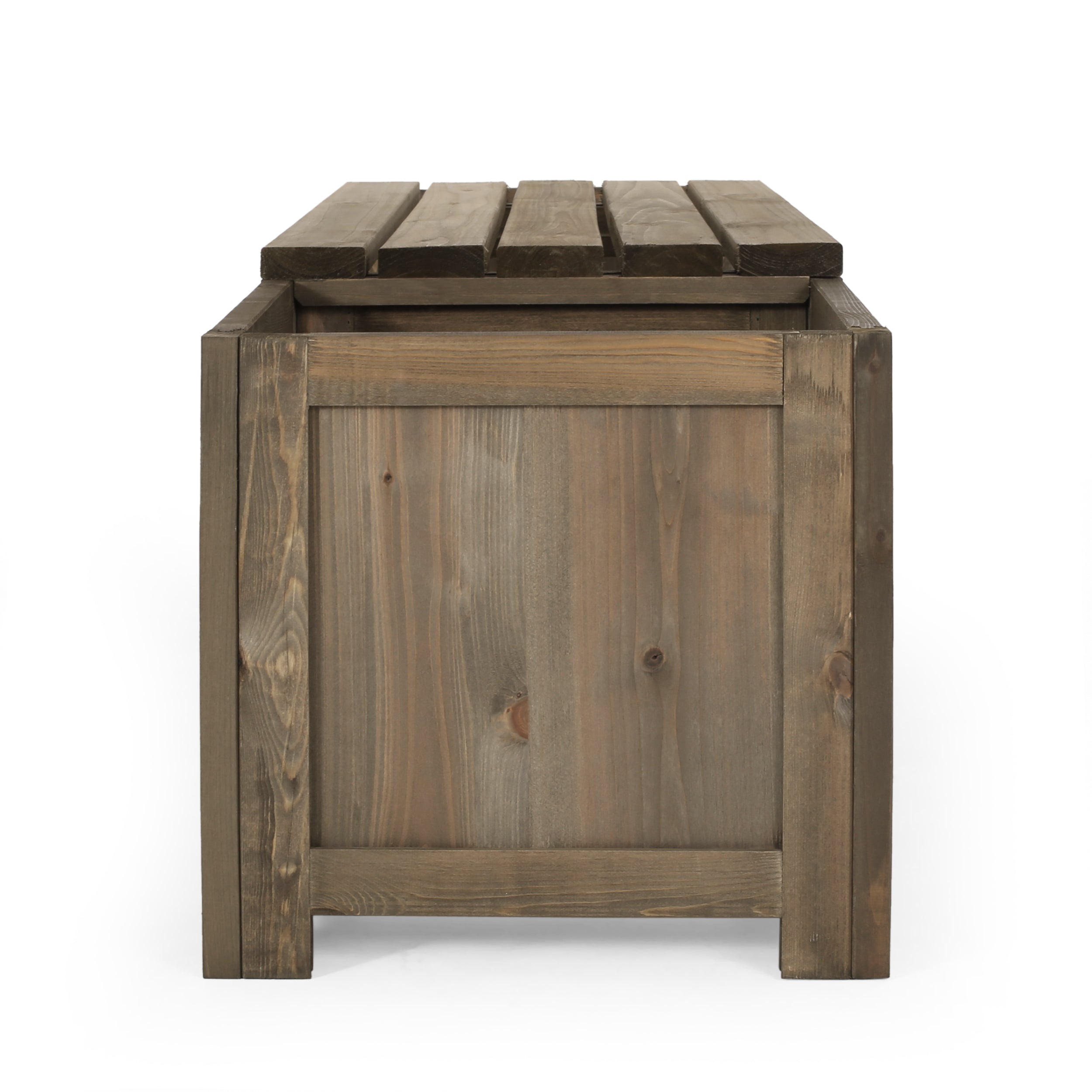 Skyline Outdoor Pine Wood Planter Bench