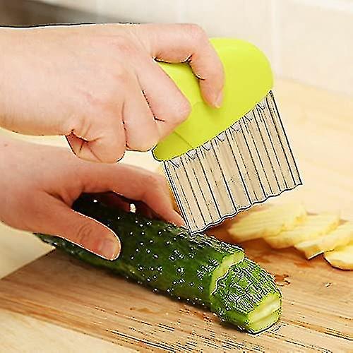 Potato Chipper Stainless Steel Crinkle Slicer Wavy Blade Chips Cutter Kitchen Cooking Tool For Chips