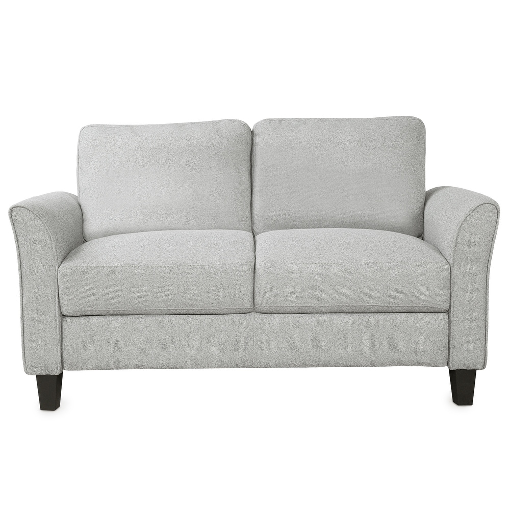 Sturdy Love Seat Sofa with Soft Linen Cushions