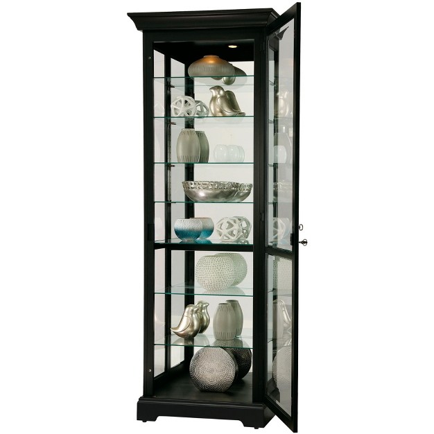 Howard Miller 680660 Howard Miller Chesterbrook Iii Curio Cabinet 680660 Black Satin