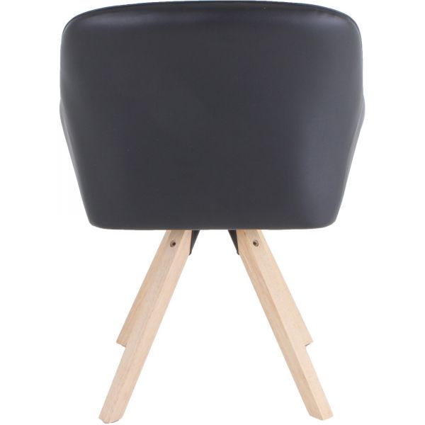 Lorell Natural Wood Legs Modern Guest Chair