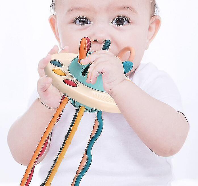 Pull String Airplane Travel Toys For Toddlers 1-3 - Toys Silic Pull String Activity Toy Fine Motor Skills Toys