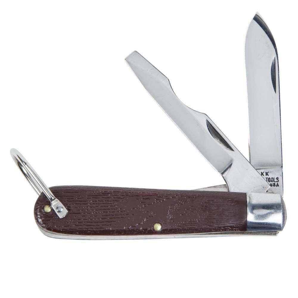 Klein Tools 2 Blade Pocket Knife Steel 2-1/2