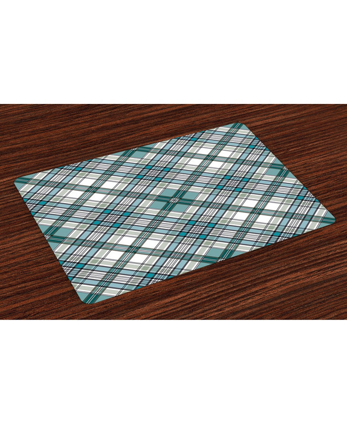 Ambesonne Checkered Place Mats Set of 4