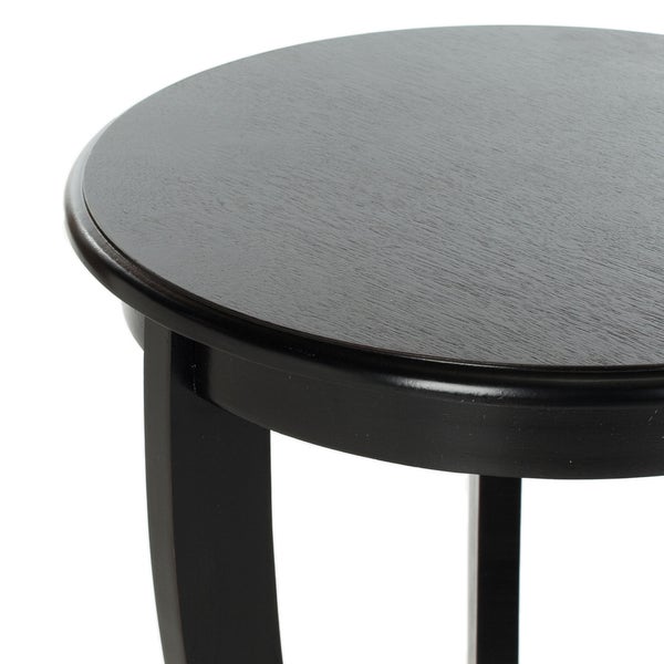 SAFAVIEH Cape Cod Black Pedestal Side Table - 18.1