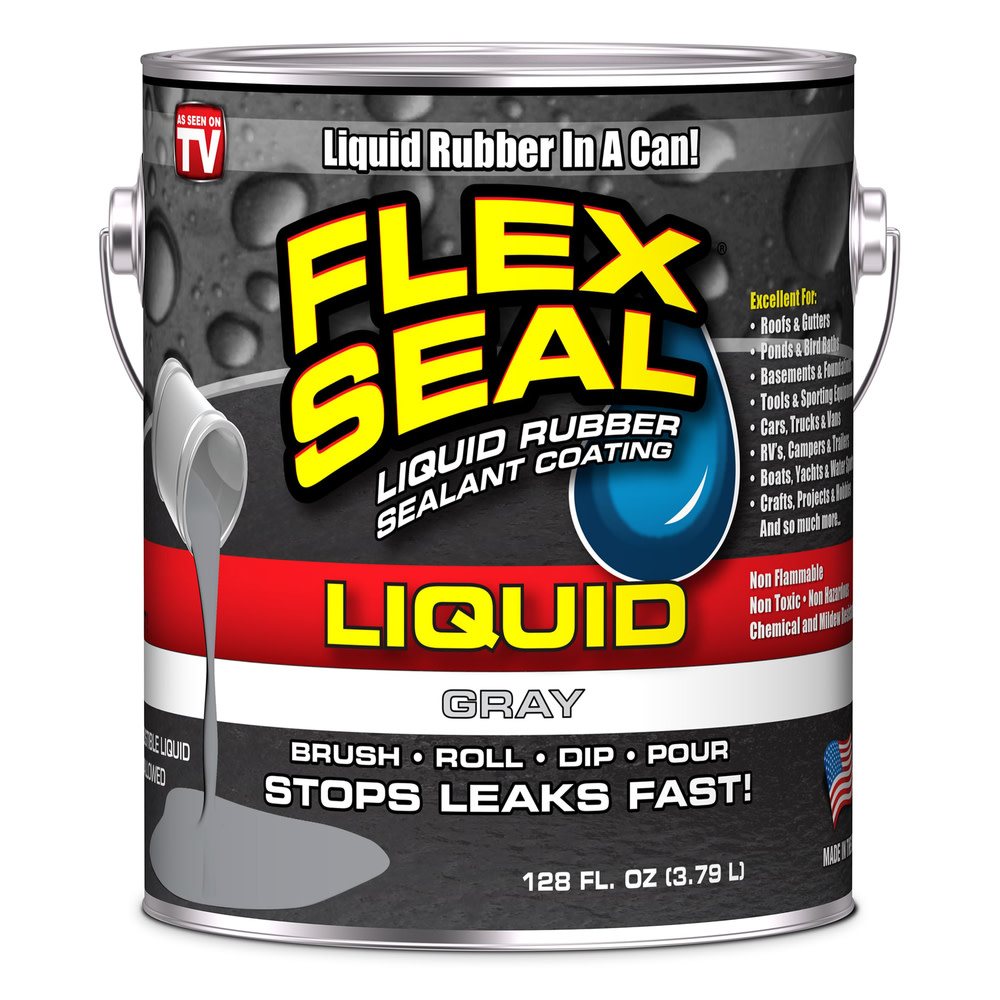 1 Gallon Flex Seal Liquid Rubber Sealant ; Gray ;