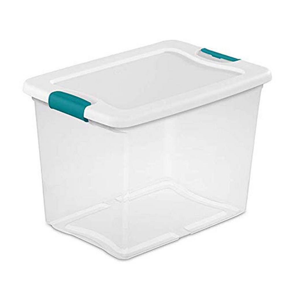 Sterilite 25 Qt. Capacity Clear Plastic Storage Tote Bins with Lids (12-Pack) 12 x 14958006