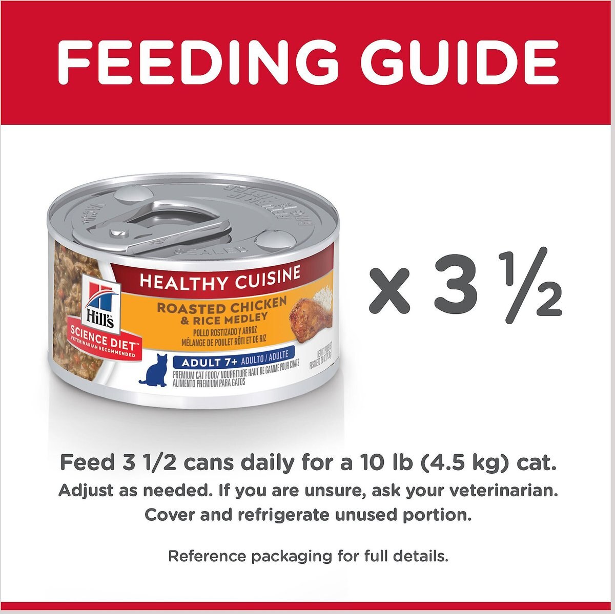 Hill's Science Diet Adult 7+ Healthy Cuisine Roasted Chicken and Rice Medley Canned Cat Food