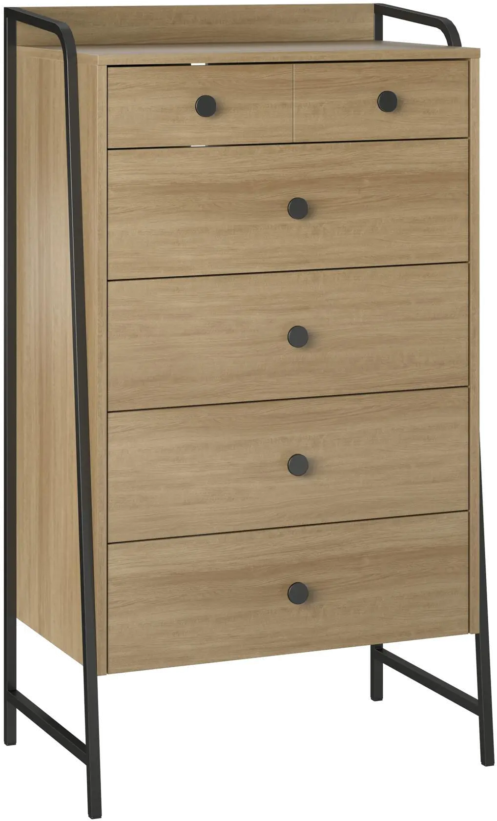 Bushwick Natural 5 Drawer Chest of Drawers