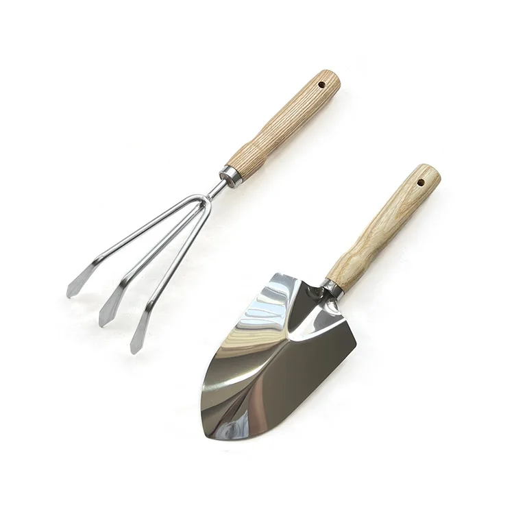 Garden hand tools fork and shovel two piece set loose soil garden shovel fork