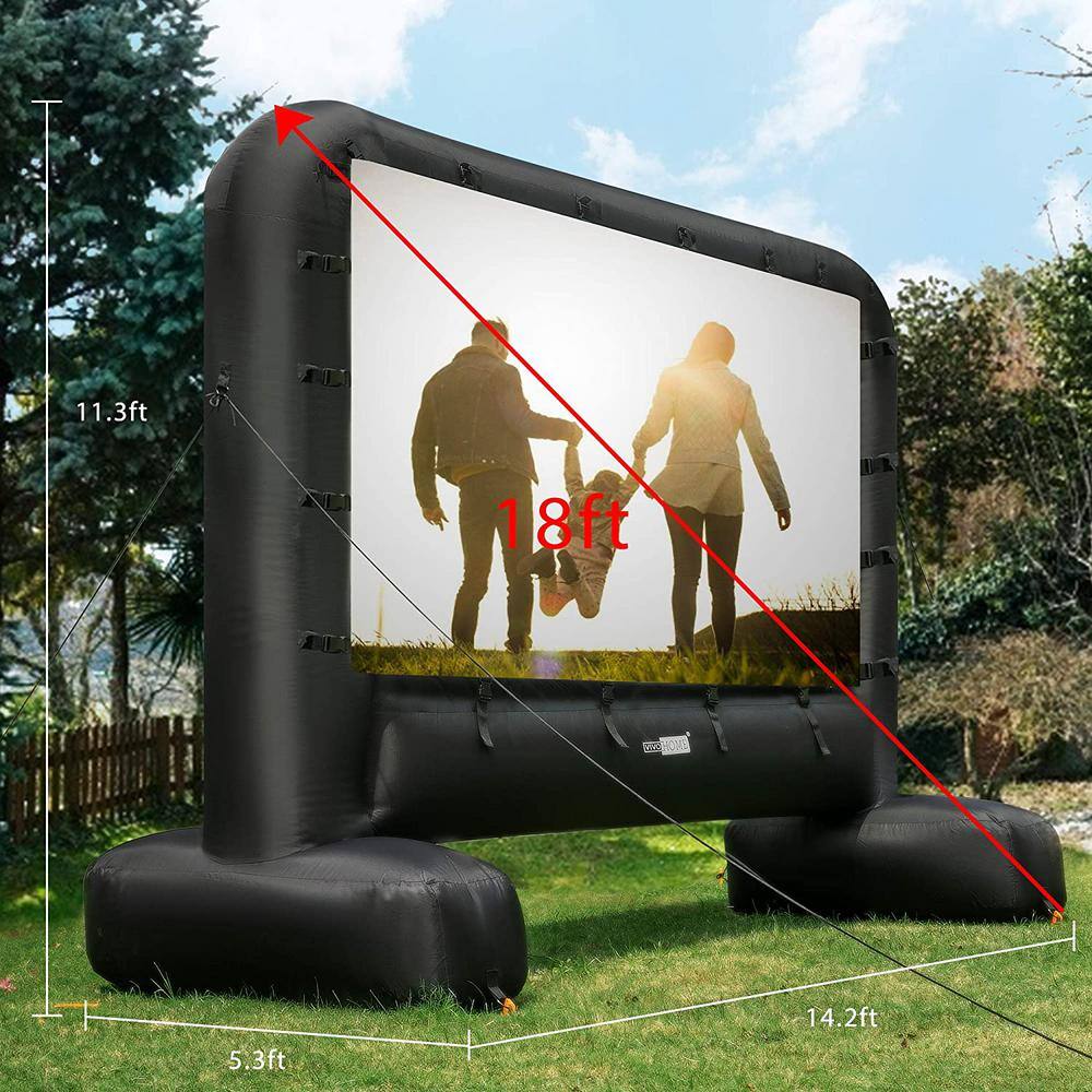 VIVOHOME 216 in. IndoorOutdoor Inflatable Mega Movie Projector Screen with Carry Bag X002CY86G3