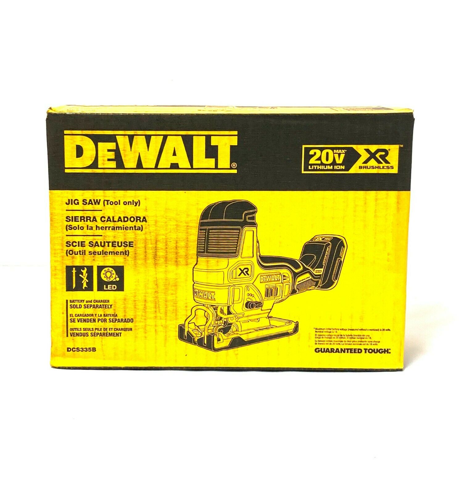 DeWALT DCS335B 20-Volt 1-Inch Brushless Barrel Grip Jig Saw， Bare Tool