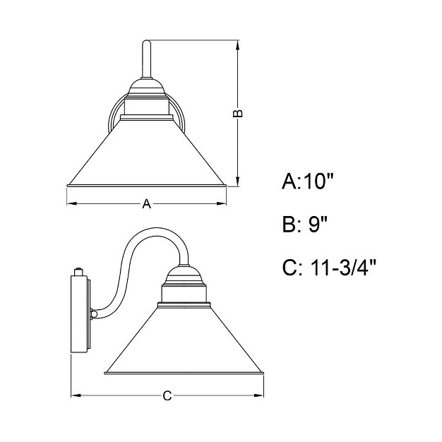 Vaxcel Outland 1 Light Sconce Aged Iron