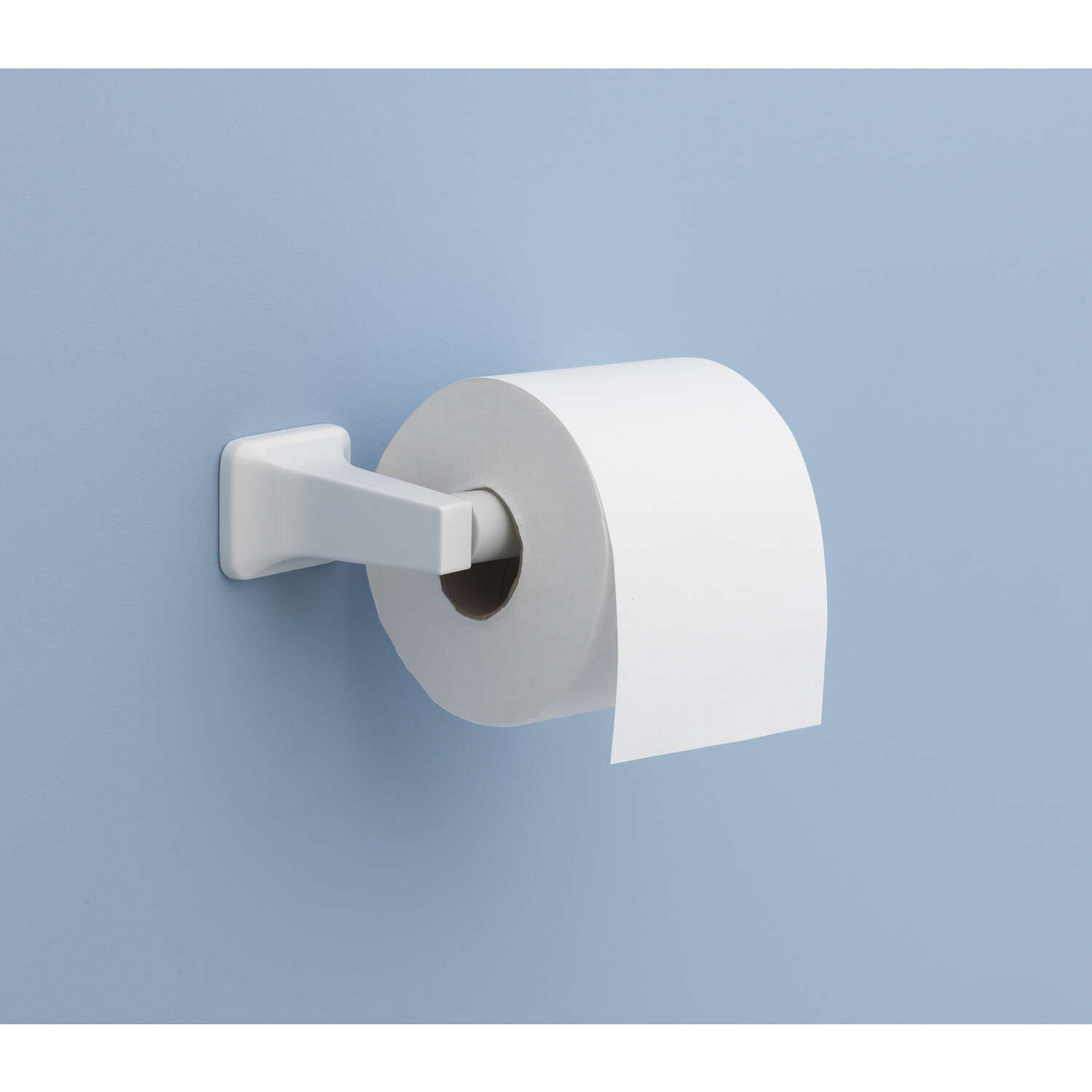 OakBrook Satin White Toilet Paper Holder