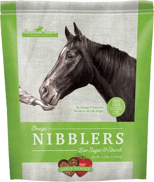 Omega Fields Omega Nibblers Low Sugar and Starch Apple Flavor Chews Horse Supplement