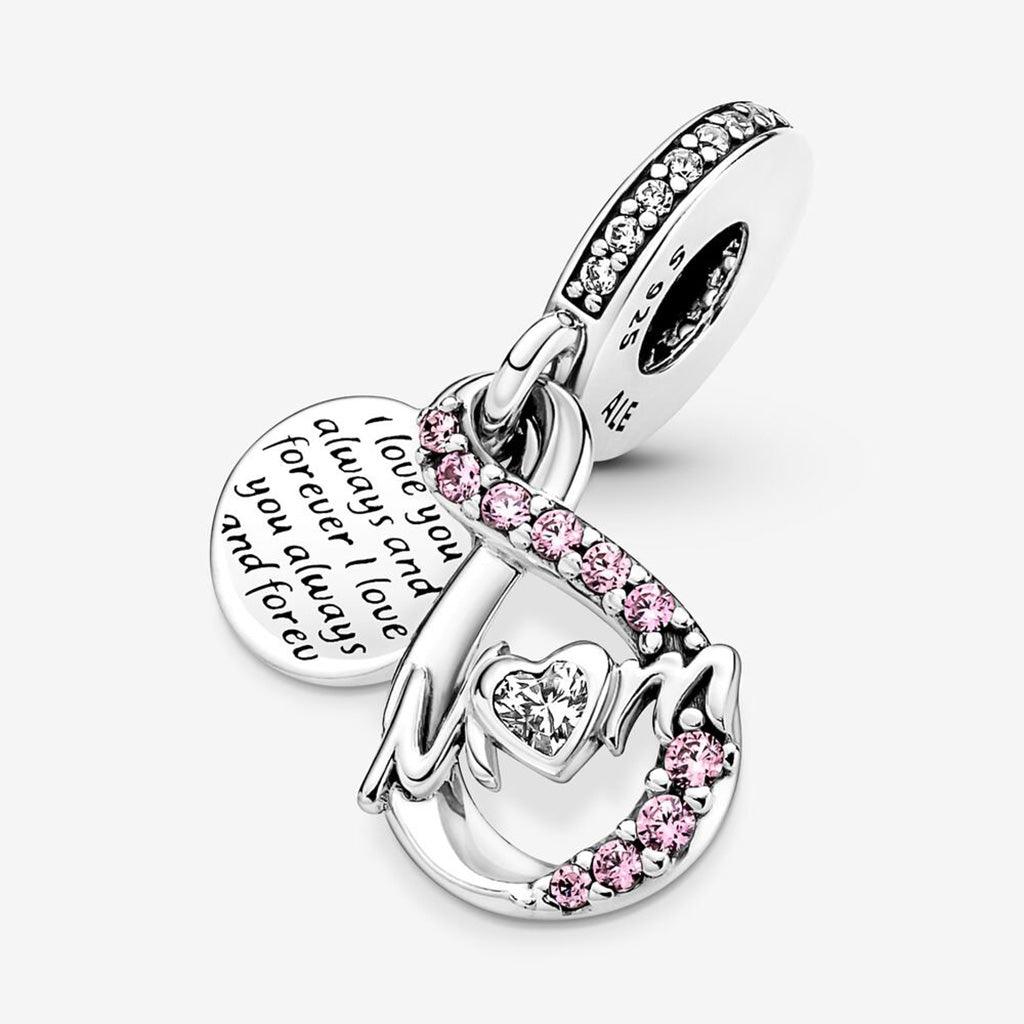 PANDORA  Mom Infinity Pavé Double Dangle Charm