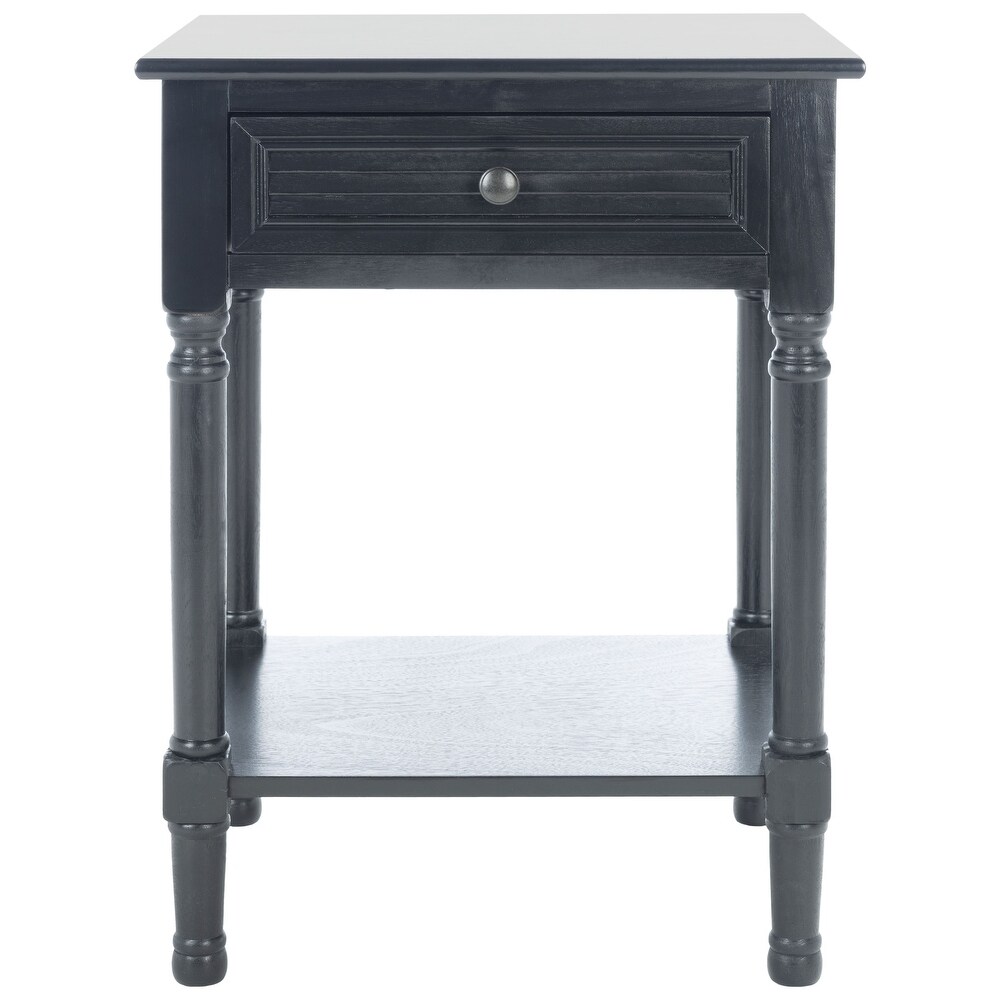 SAFAVIEH Tate 1 Drawer Lower Shelf Nightstand Accent Table   19\